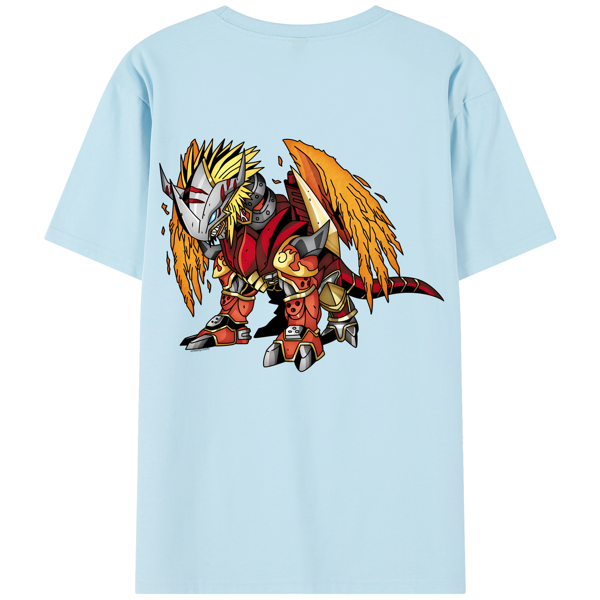 （画像用） Digimon デジタルモンスター/デジモン 綿100％半袖Tシャツ（背面プリント）